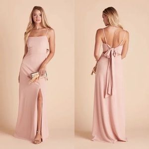 BIRDY GREY Benny Crepe Formal Dress in Dusty Rose.
